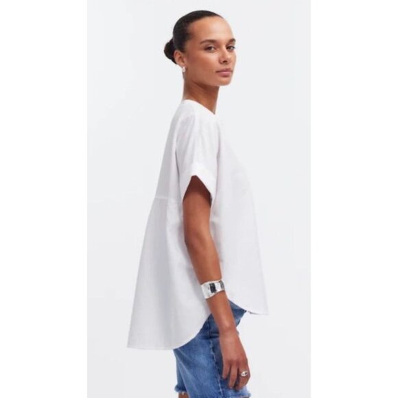 NWT Madewell Lakeline Popover Shirttail Top White XS - Picture 7 of 8